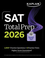 Book cover for SAT Total Prep 2026: Includes 4 Full Length Practice Tests, 1,100+ Practice Questions + 1 Year Access to Online Quizzes and Video Lessons and Tutorial