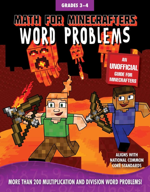Book cover for Math for Minecrafters Word Problems: Grades 3-4