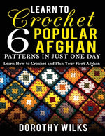 Book cover for Learn to Crochet 6 Popular Afghan Patterns in Just One Day: Learn How to Crochet and Plan Your First Afghan
