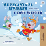 Book cover for I Love Winter (Spanish English Bilingual Children's Book)