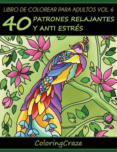 Book cover for Libro de Colorear para Adultos Volumen 6: 40 Patrones Relajantes y Anti Estrés