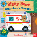 Book cover for Bizzy Bear: Ambulance Rescue: (Interactive Emergency Vehicle Board Book for Toddlers - With Sturdy Tabs and Slides to Push and Pull)