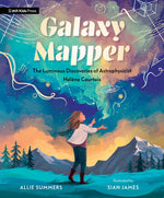Book cover for Galaxy Mapper: The Luminous Discoveries of Astrophysicist Hélène Courtois