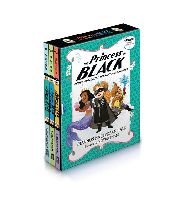 Book cover for Princess in Black: Three Seriously Splashy Adventures: (Box Set of Early Chapter Books about Funny Hero Adventures)