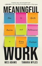 Book cover for Meaningful Work: How to Ignite Passion and Performance in Every Employee