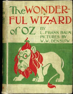 Book cover for Wonderful Wizard of Oz. ( children's ) NOVEL by: L. Frank Baum and illustrated by: W. W. Denslow