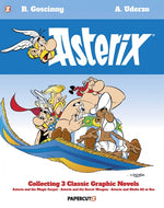 Book cover for Asterix Omnibus Vol. 10: Collecting Asterix and the Magic Carpet, Asterix and the Secret Weapon, and Asterix and Obelix All at Sea