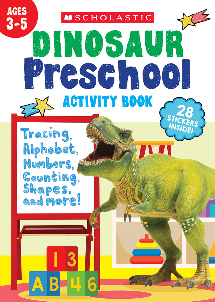 Book cover for Dinosaur Preschool Activity Book