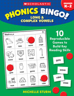 Book cover for Phonics Bingo: Long & Complex Vowels: 10 Reproducible Games to Build Key Reading Skills