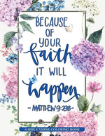Book cover for A Bible Verse Coloring Book: Inspirational Christian Coloring Books for Adults