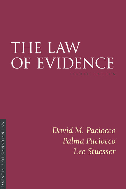 Book cover for The Law of Evidence, 8/E