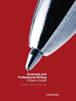 Book cover for Business and Professional Writing: A Basic Guide - Second Canadian Edition