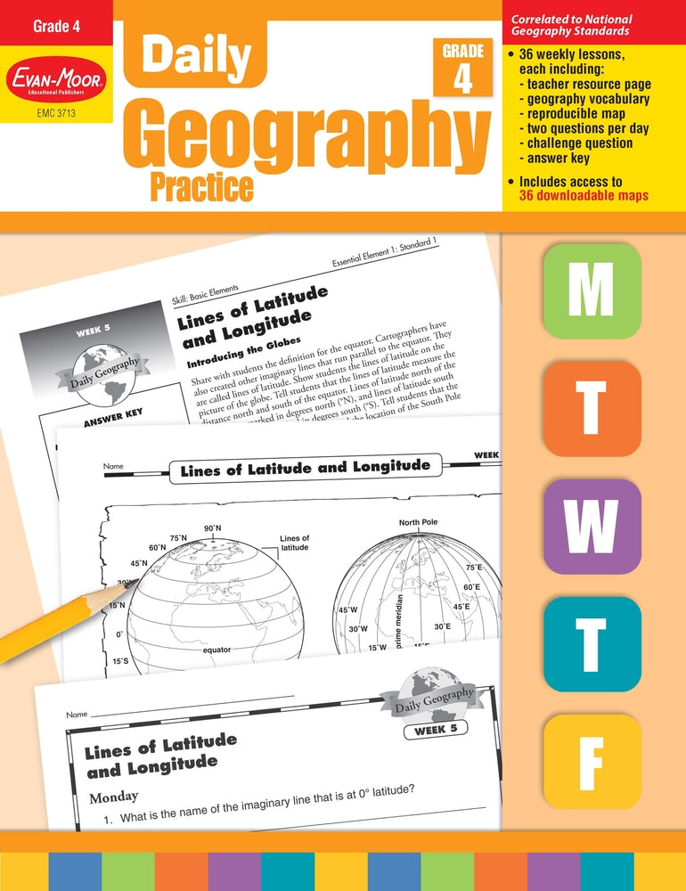 Book cover for Daily Geography Practice Grade 4: EMC 3713