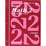 Book cover for Saxon Math 2 Part One (Student Workbook)