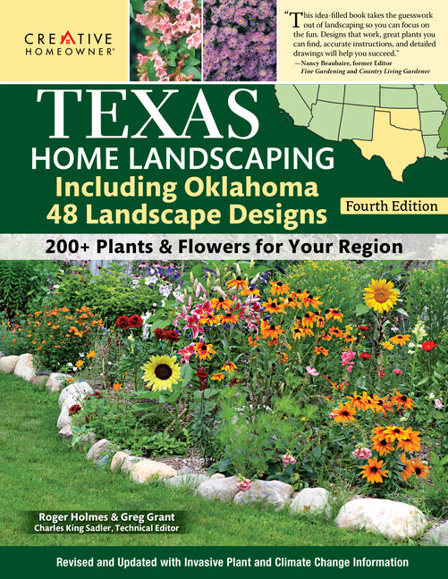 Book cover for Texas Home Landscaping, Including Oklahoma, 4th Edition: 48 Landscape Designs with 200+ Plants & Flowers for Your Region