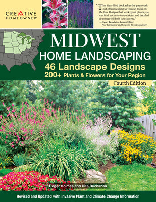 Book cover for Midwest Home Landscaping Including South-Central Canada 4th Edition: 46 Landscape Designs with 200+ Plants & Flowers for Your Region