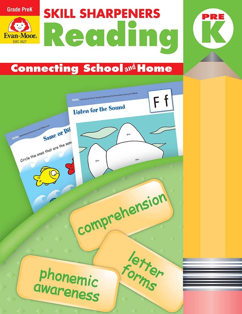 Book cover for Skill Sharpeners: Reading, Grade Prek Workbook