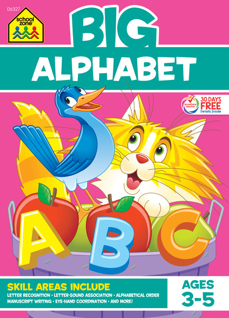 Book cover for School Zone Big Alphabet Workbook