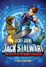 Book cover for Secret Agent Jack Stalwart: Book 1: The Escape of the Deadly Dinosaur: USA