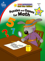 Book cover for Puzzles and Games for Math, Grade 1: Gold Star Edition Volume 14