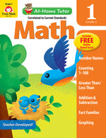 Book cover for At-Home Tutor: Math, Grade 1 Workbook