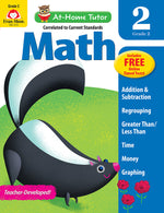 Book cover for At-Home Tutor: Math, Grade 2 Workbook