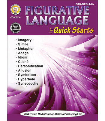 Book cover for Figurative Language Quick Starts Workbook