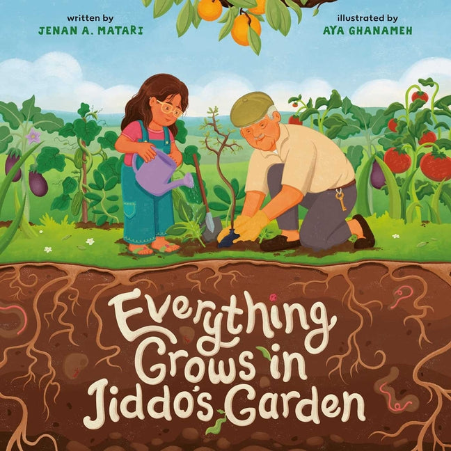 Book cover for Everything Grows in Jiddo's Garden
