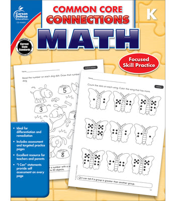 Book cover for Common Core Connections Math, Grade K