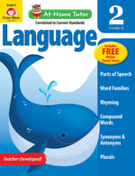 Book cover for At-Home Tutor: Language, Grade 2 Workbook