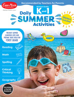 Book cover for Daily Summer Activities: Between Kindergarten and 1st Grade, Grade K - 1 Workbook: Moving from Kindergarten to 1st Grade, Grades K-1