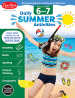 Book cover for Daily Summer Activities: Between 6th Grade and 7th Grade, Grade 6 - 7 Workbook: Moving from 6th Grade to 7th Grade, Grades 6-7