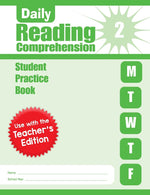 Book cover for Daily Reading Comprehension, Grade 2 Student Edition Workbook