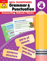 Book cover for Skill Sharpeners: Grammar & Punctuation, Grade 4 Workbook