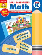 Book cover for Skill Sharpeners: Math, Prek Workbook