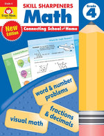 Book cover for Skill Sharpeners: Math, Grade 4 Workbook