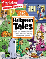 Book cover for Halloween Tales: Solve the Hidden Pictures Puzzles and Fill in the Silly Stories with Stickers!