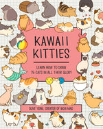 Book cover for Kawaii Kitties: Learn How to Draw 75 Cats in All Their Glory