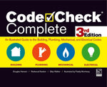 Book cover for Code Check Complete 3rd Edition: An Illustrated Guide to the Building, Plumbing, Mechanical, and Electrical Codes