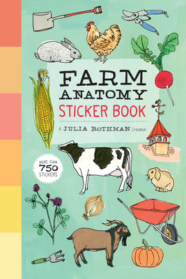 Book cover for Farm Anatomy Sticker Book: A Julia Rothman Creation; More Than 750 Stickers