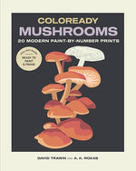Book cover for Coloready Mushrooms: 20 Modern Paint-By-Number Prints