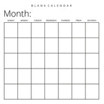Book cover for Blank Calendar: White Background, Undated Planner for Organizing, Tasks, Goals, Scheduling, DIY Calendar Book