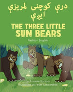 Book cover for The Three Little Sun Bears (Pashto-English)
