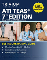 Book cover for ATI TEAS 7th Edition 2024-2025 Study Guide: 1,100+ Practice Questions and TEAS Exam Prep