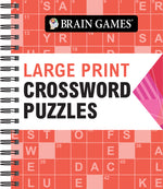 Book cover for Brain Games - Large Print Crossword Puzzles (Arrow)