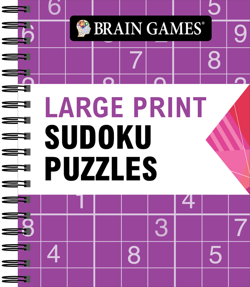 Book cover for Brain Games - Large Print Sudoku Puzzles (Arrow)