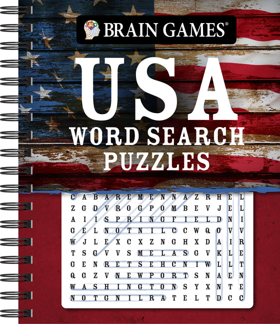 Book cover for Brain Games - USA Word Search Puzzles (#5): Volume 5