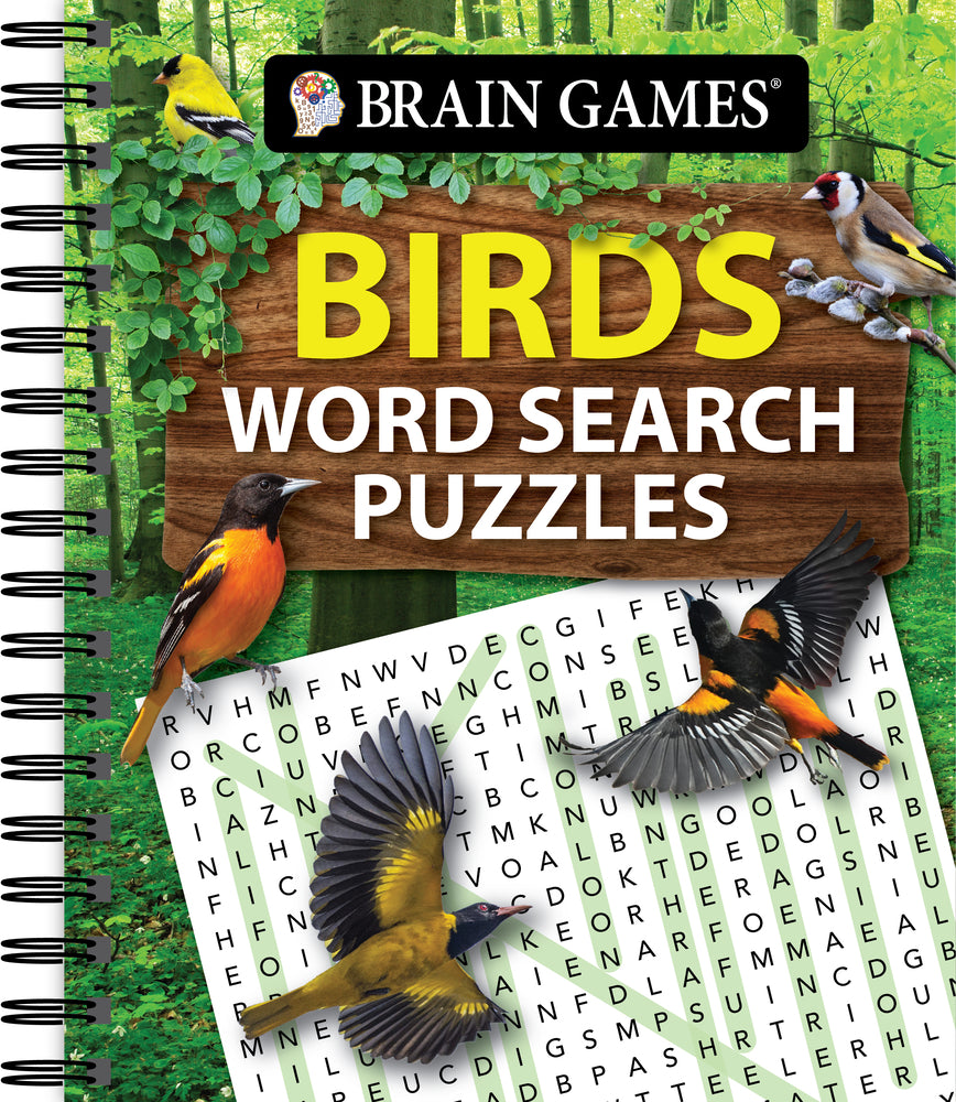 Book cover for Brain Games - Birds Word Search Puzzles