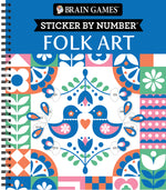 Book cover for Brain Games - Sticker by Number: Folk Art