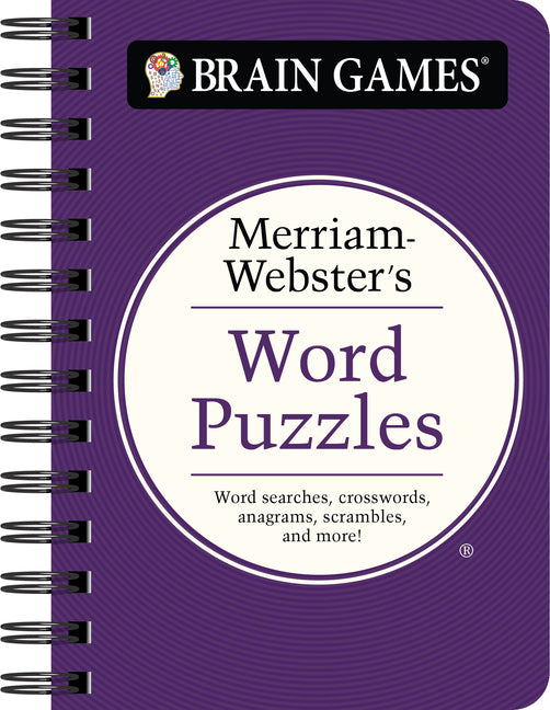 Book cover for Brain Games - To Go - Merriam-Webster's Word Puzzles: Word Searches, Crosswords, Anagrams, Scrambles, and More!